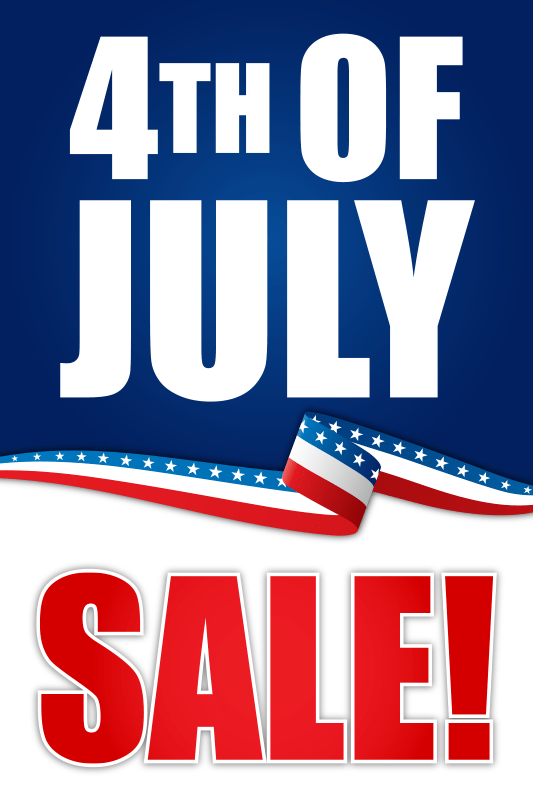 4th of July Sale Poster