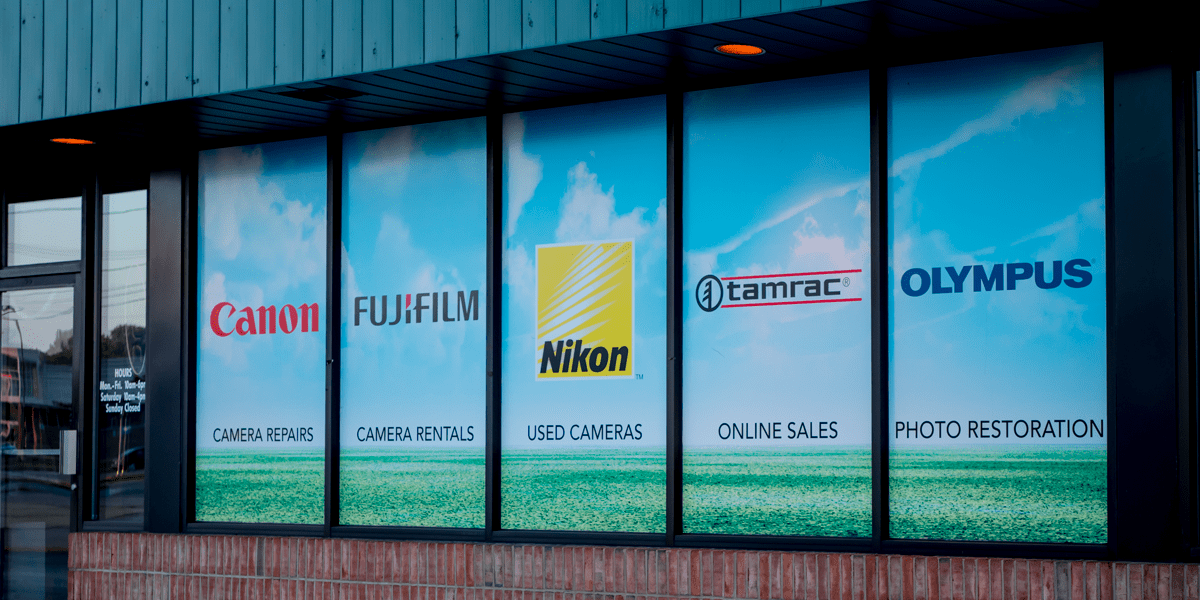 The Camera Shop window Graphics