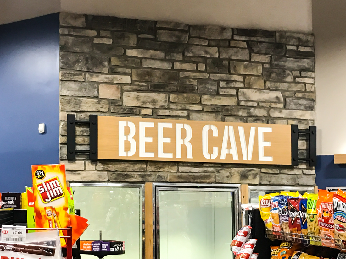 Beer Cave Dimensional Sign