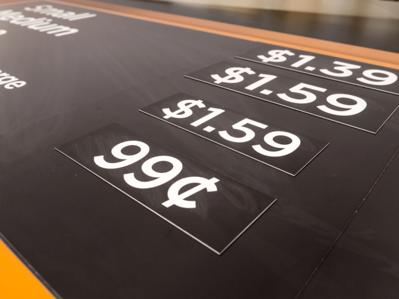 Changeable Price / Product Wilde Signs