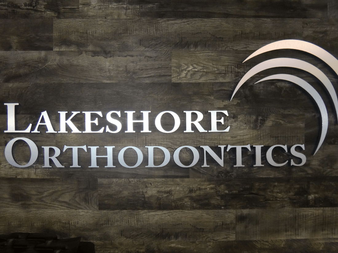Lakeshore Orthodontics Aluminum Wall Lettering