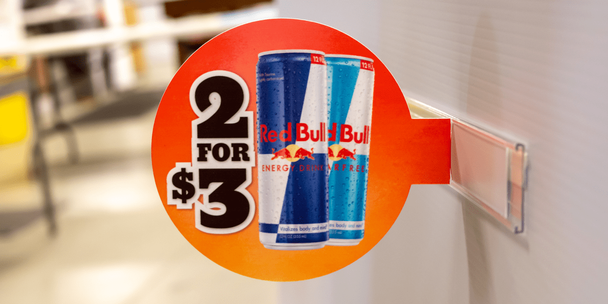 Red Bull Shelf Talker