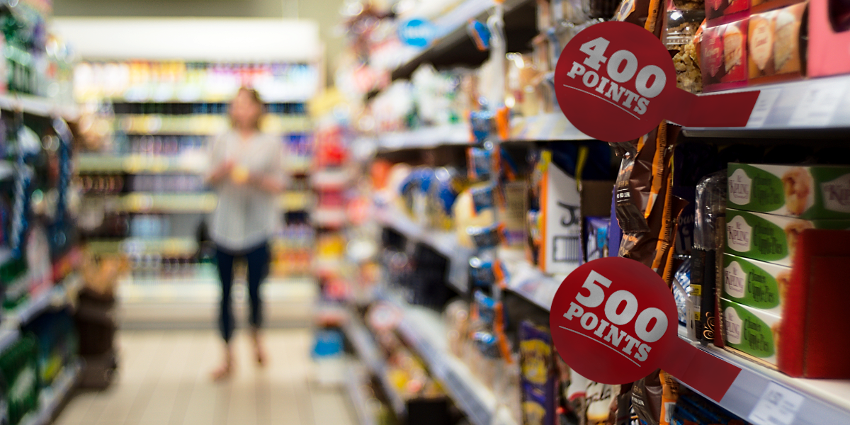 Rewards Points Shelf Talkers